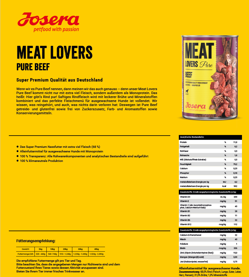 Meat Lovers Pure Beef, 400g