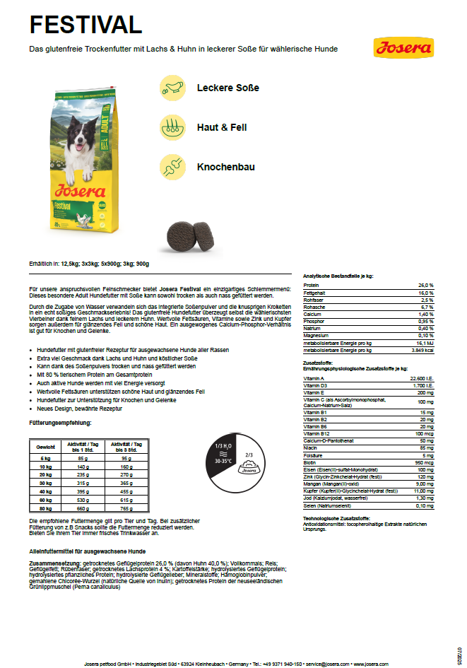 Josera Festival, 12,5kg